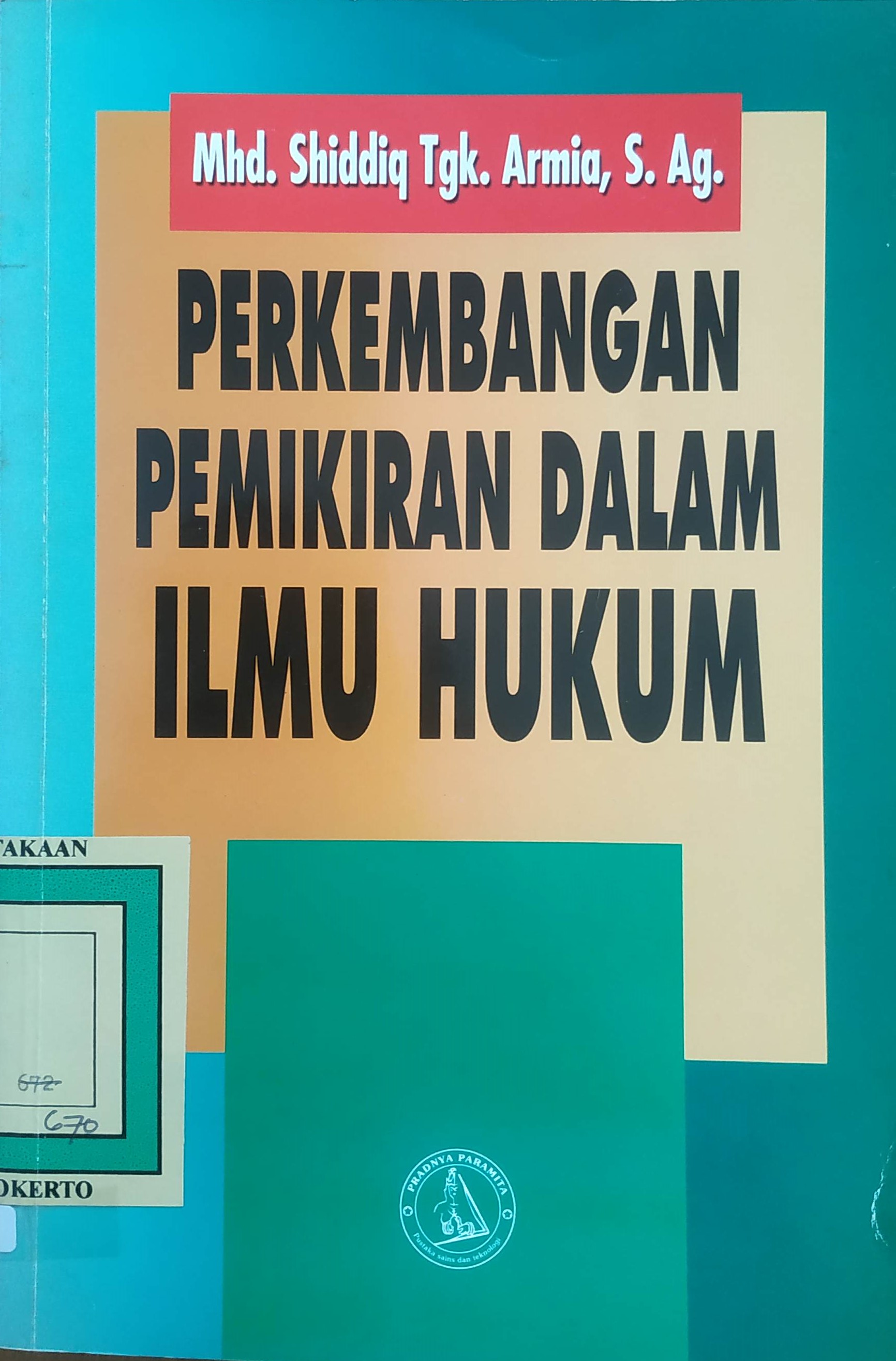 Cover Perkembangan Pemikiran dlam Ilmu Hukum