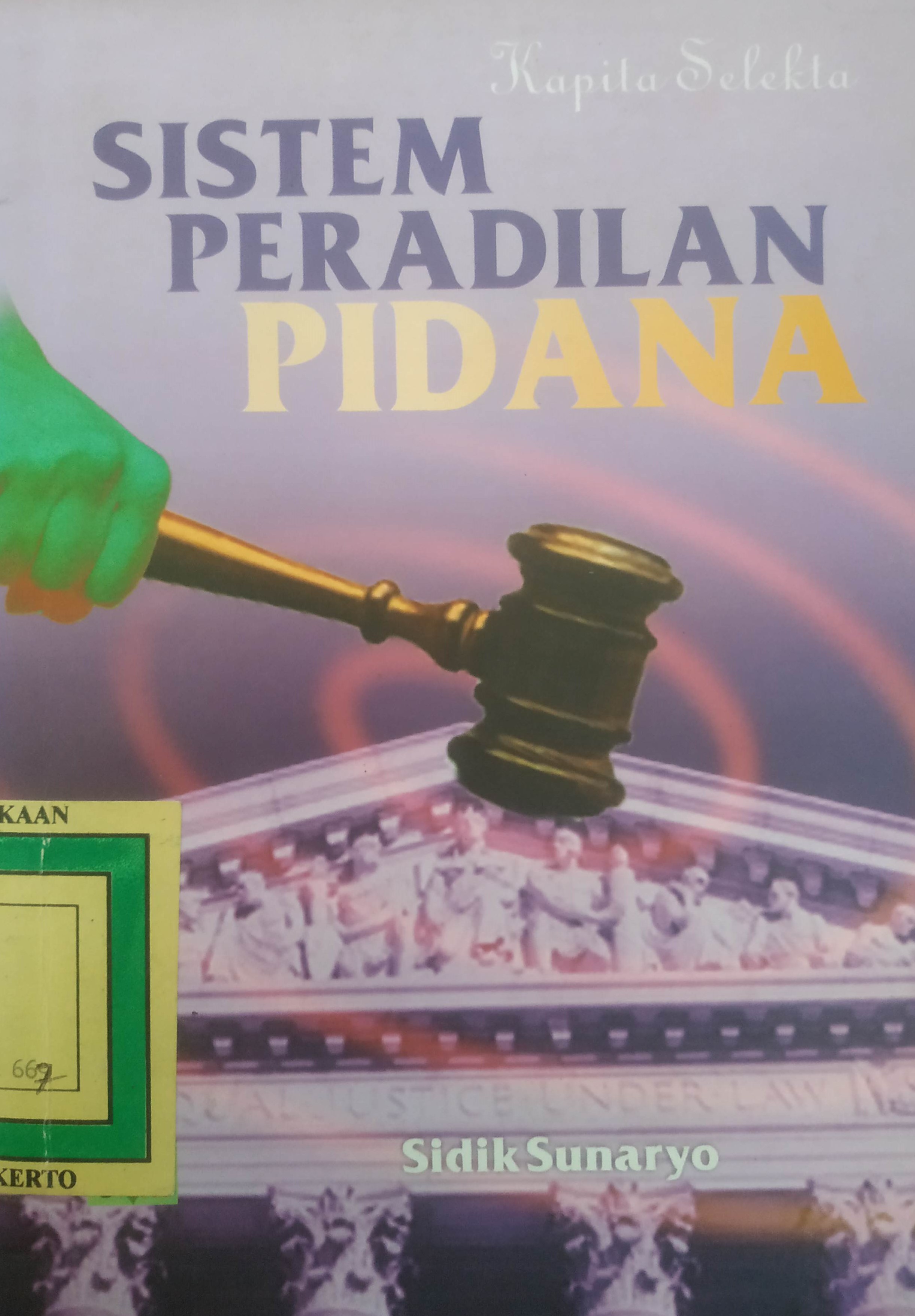 Cover Kapita Selekta Sistim Peradilan Pidana