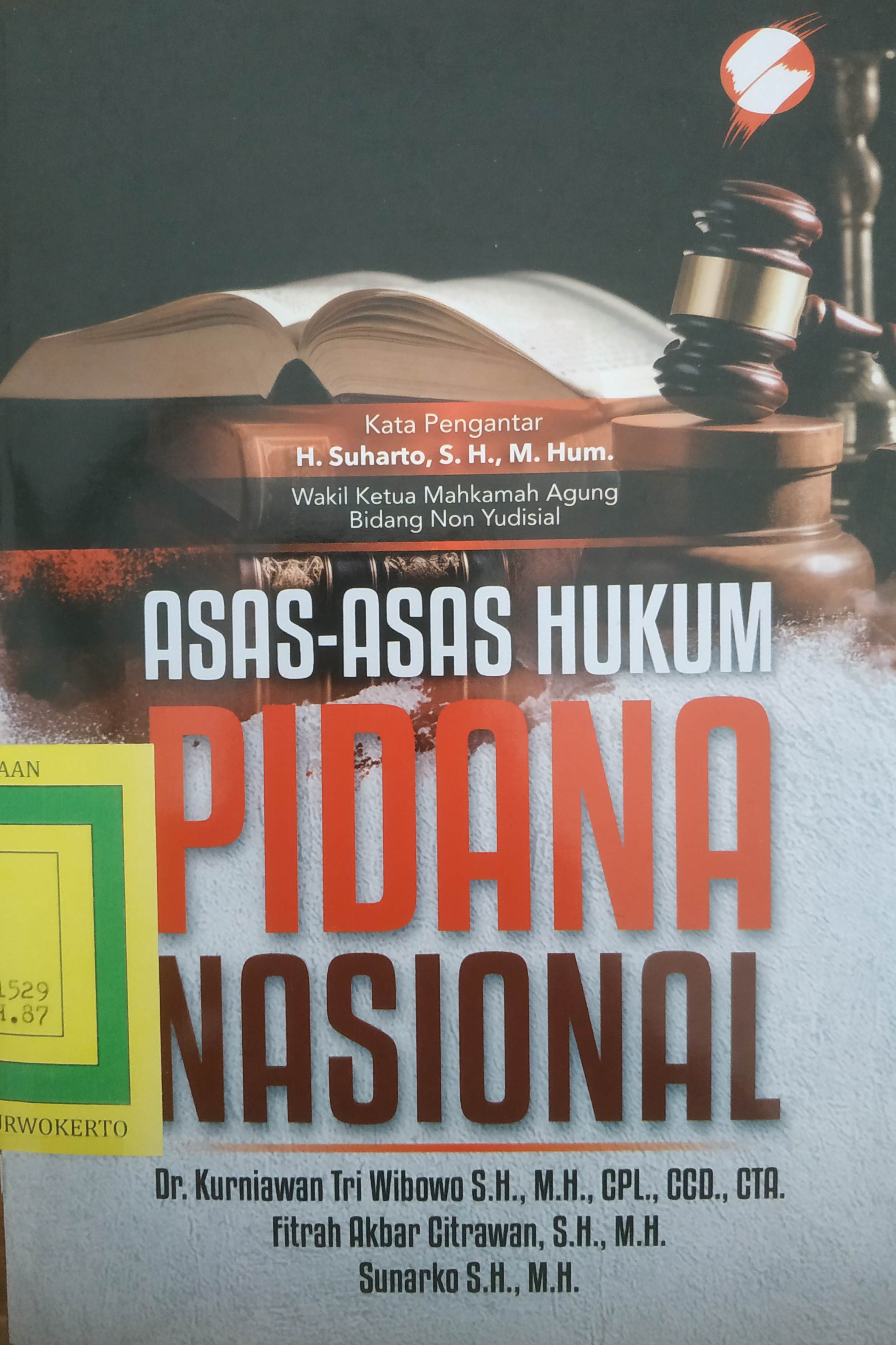 Cover Asas-asas Hukum Pidana Nasional