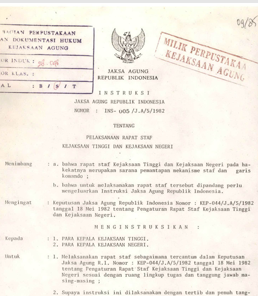 Cover PELAKSANAAN RAPAT STAF KEJAKSAAN TINGGI DAN KEJAKSAAN NEGERI