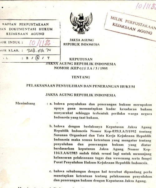 Cover PELAKSANAAN PENYULUHAN DAN PENERANGAN HUKUM