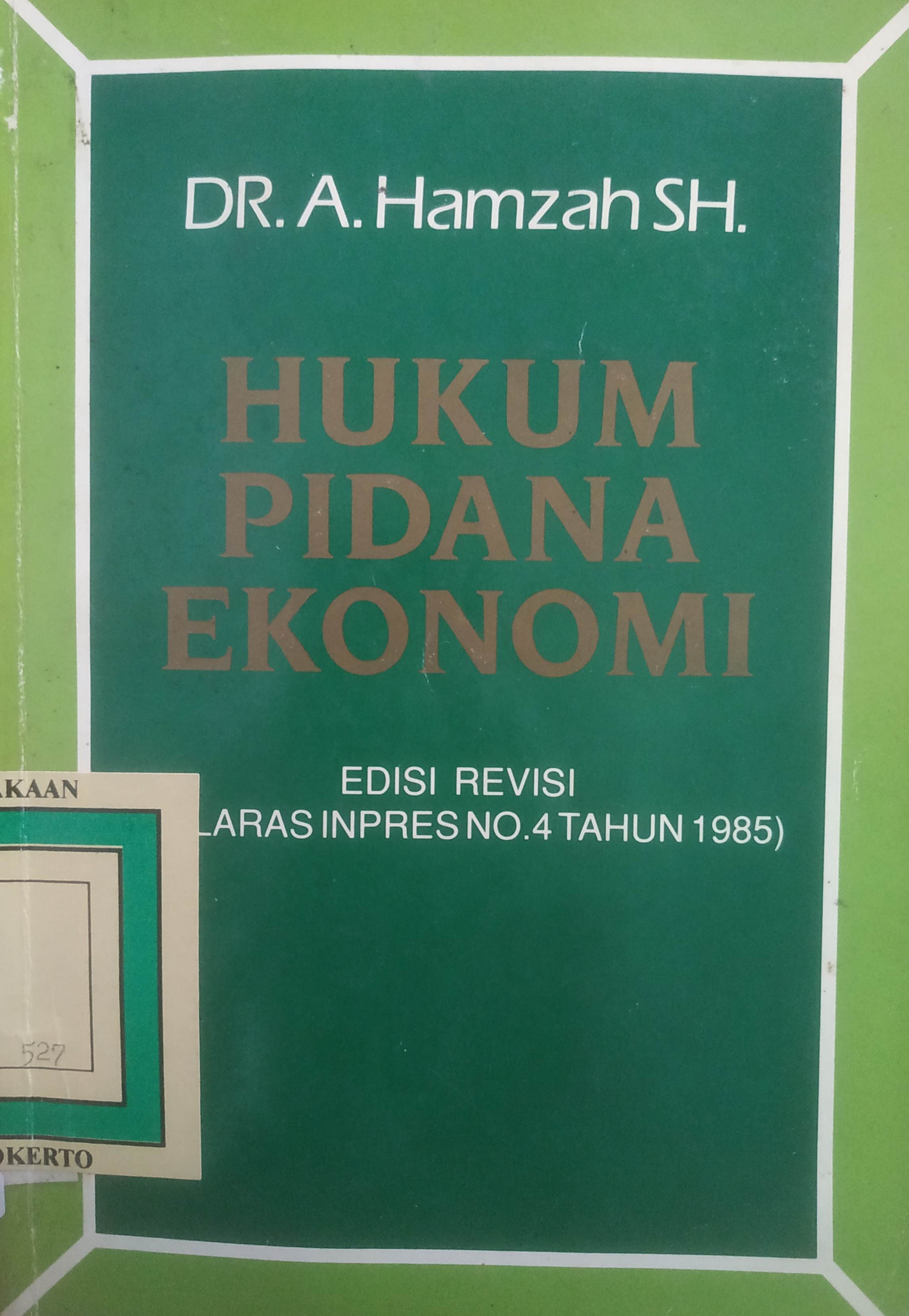 Cover Hukum Pidana Ekonomi 
