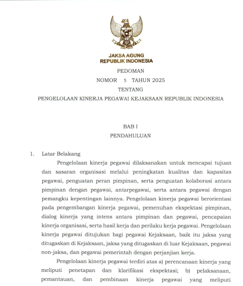 Cover Pengelolaan Kinerja Pegawai Kejaksaan Republik Indonesia