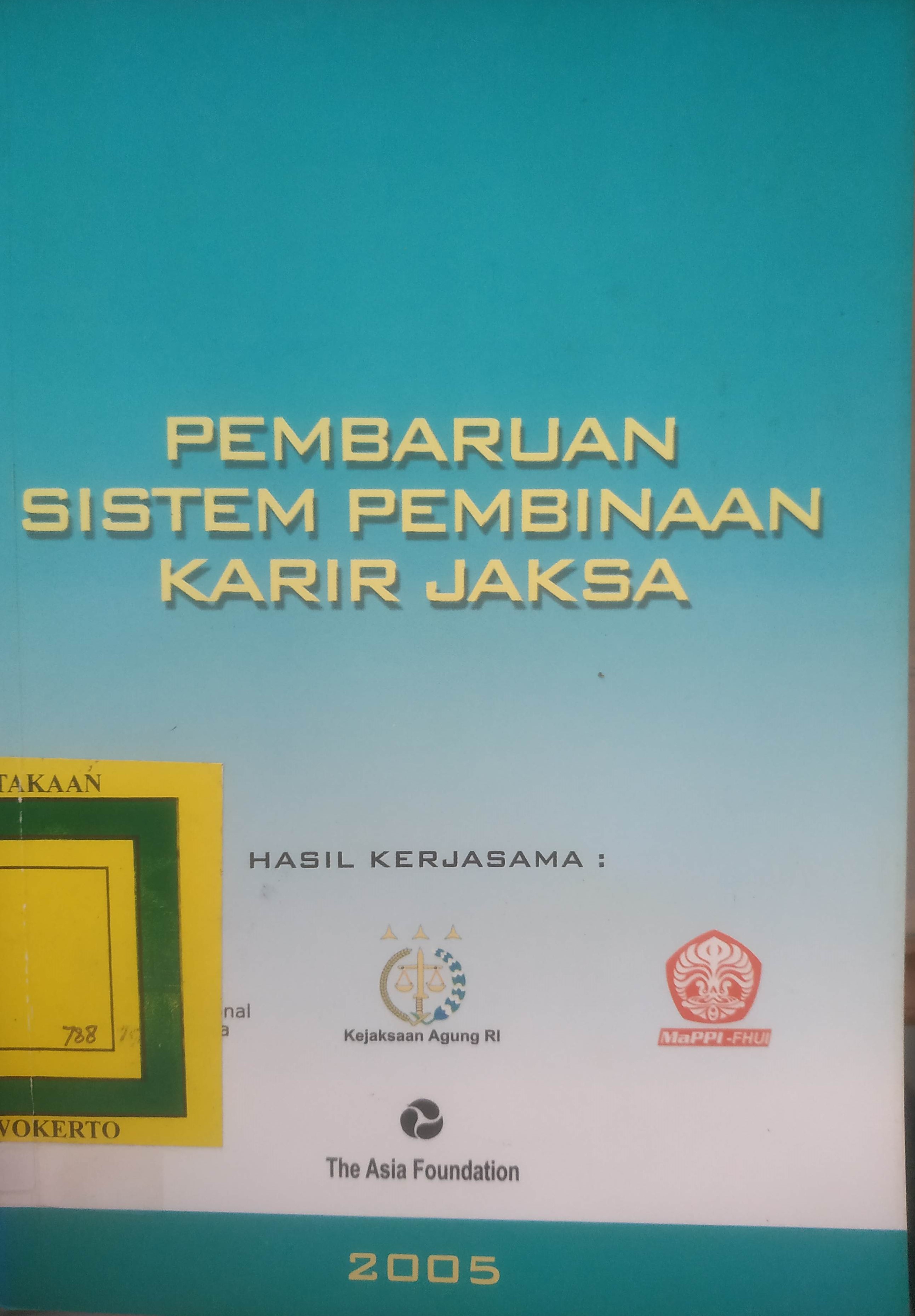 Cover Pembaruan Sistem Pembinaan Karir Jaksa