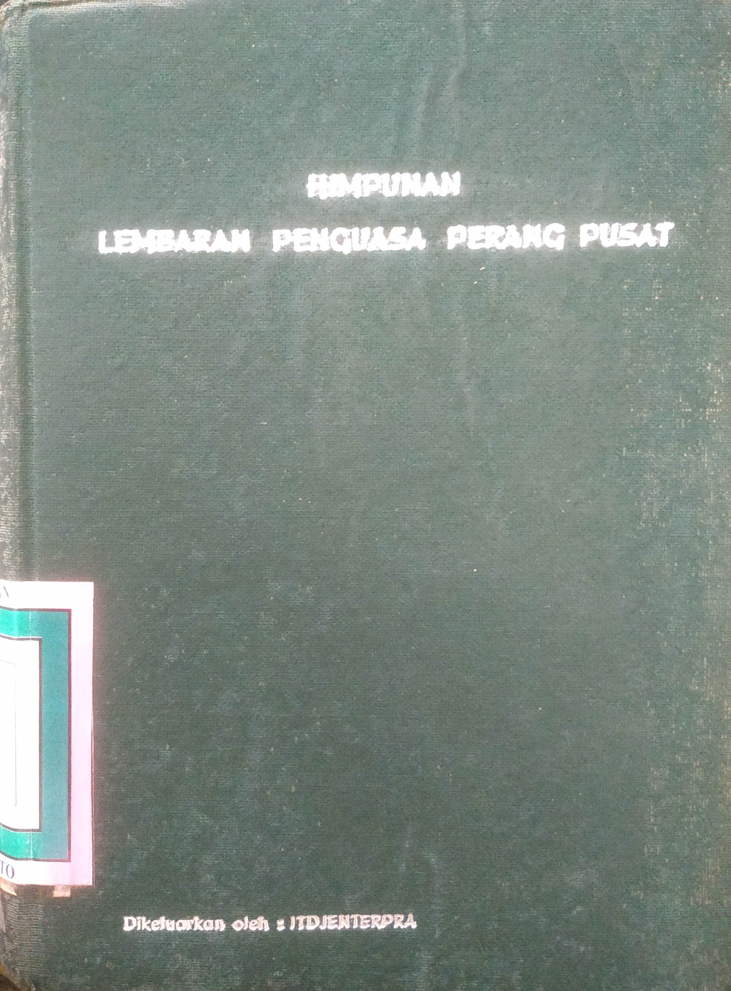 Cover Himpunan Lembaran Penguasa Perang Pusat Tahun 1959