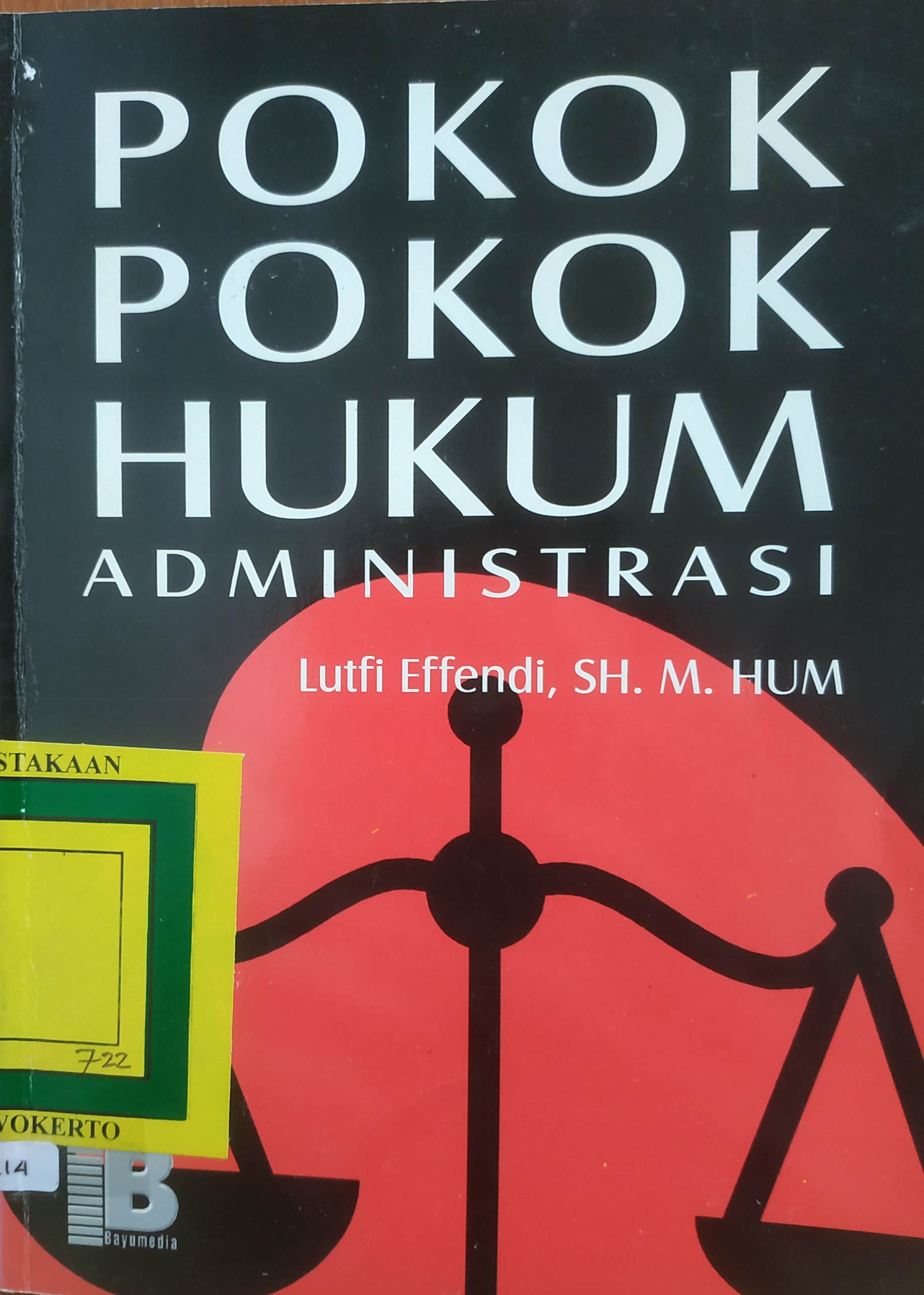 Cover Pokok – Pokok Hukum Administrasi