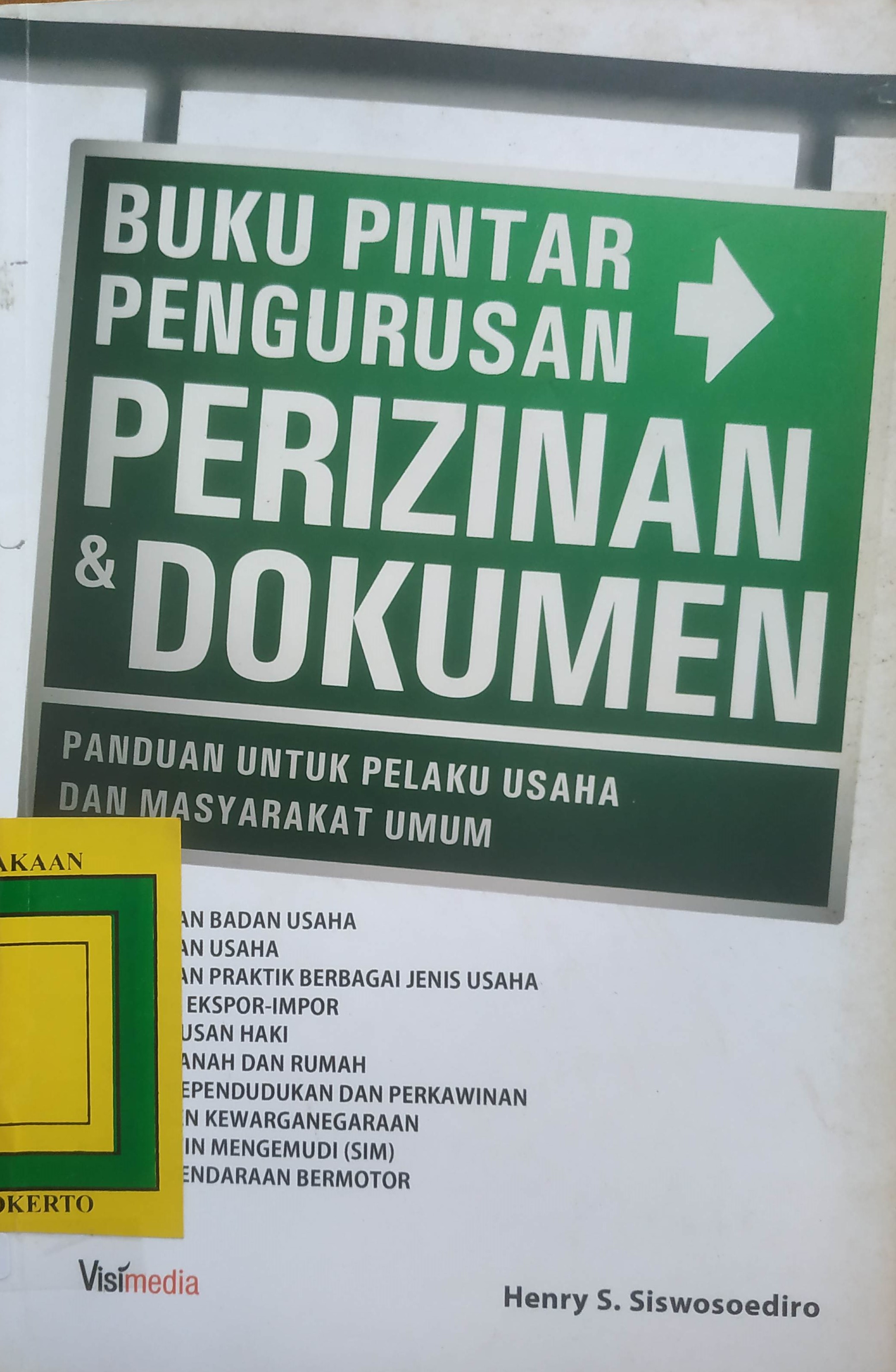 Cover Buku Pintar Pengurusan Perizinan dan Dokumen