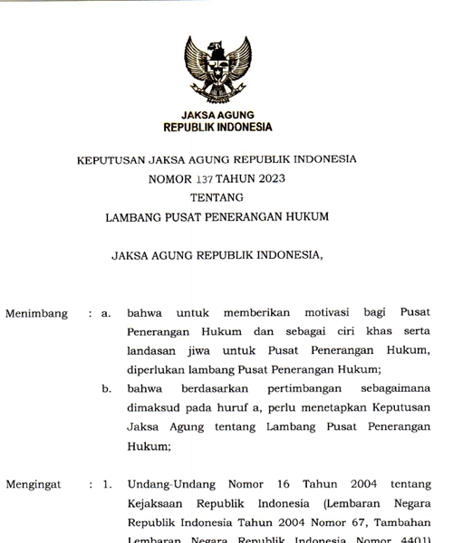 Cover LAMBANG PUSAT PENERANGAN HUKUM