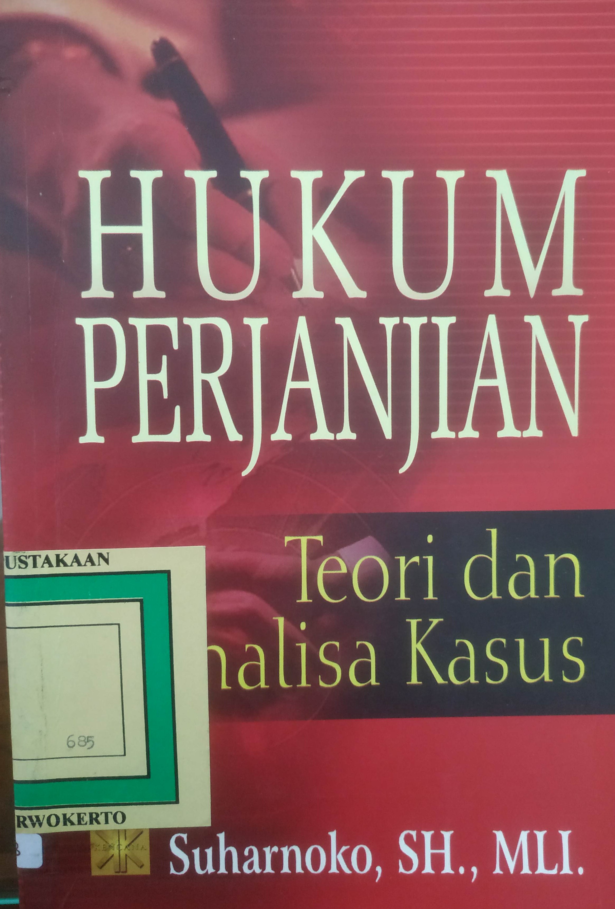 Cover Hukum Perjanjian Teori dan Analisa Kasus