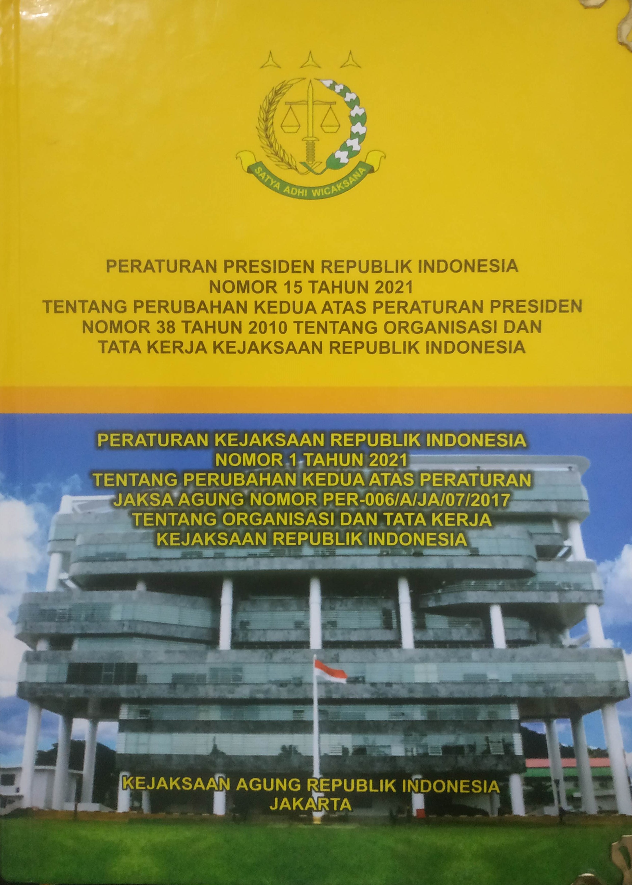 Cover Peraturan Presiden Republik Indonesia No 15 Tahun 2021 tentang Perubahan Kedua Atas Peraturan Presiden No 38 Tahun 2010 tentang Organisasi dan Tata Kerja Kejaksaan RI

Peraturan Kejaksaan Republik Indonesia No 1 Tahun 2021 tentang Perubahan Kedua Atas P