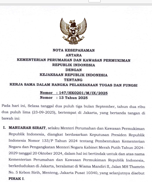 Cover KERJA SAMA DALAM RANGKA PELAKSANAAN TUGAS DAN FUNGSI_KEMENPERKIM