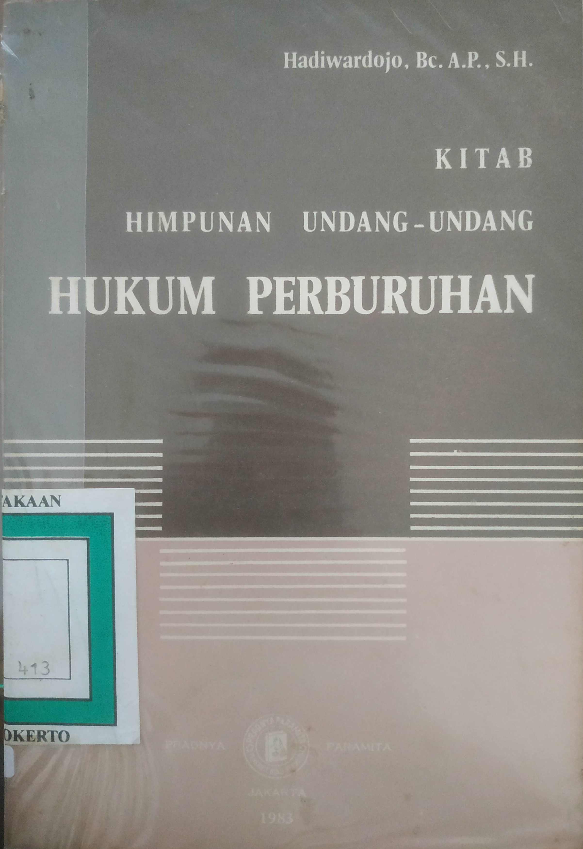 Cover Kitab Himpunan Undang-undang Hukum Perburuhan