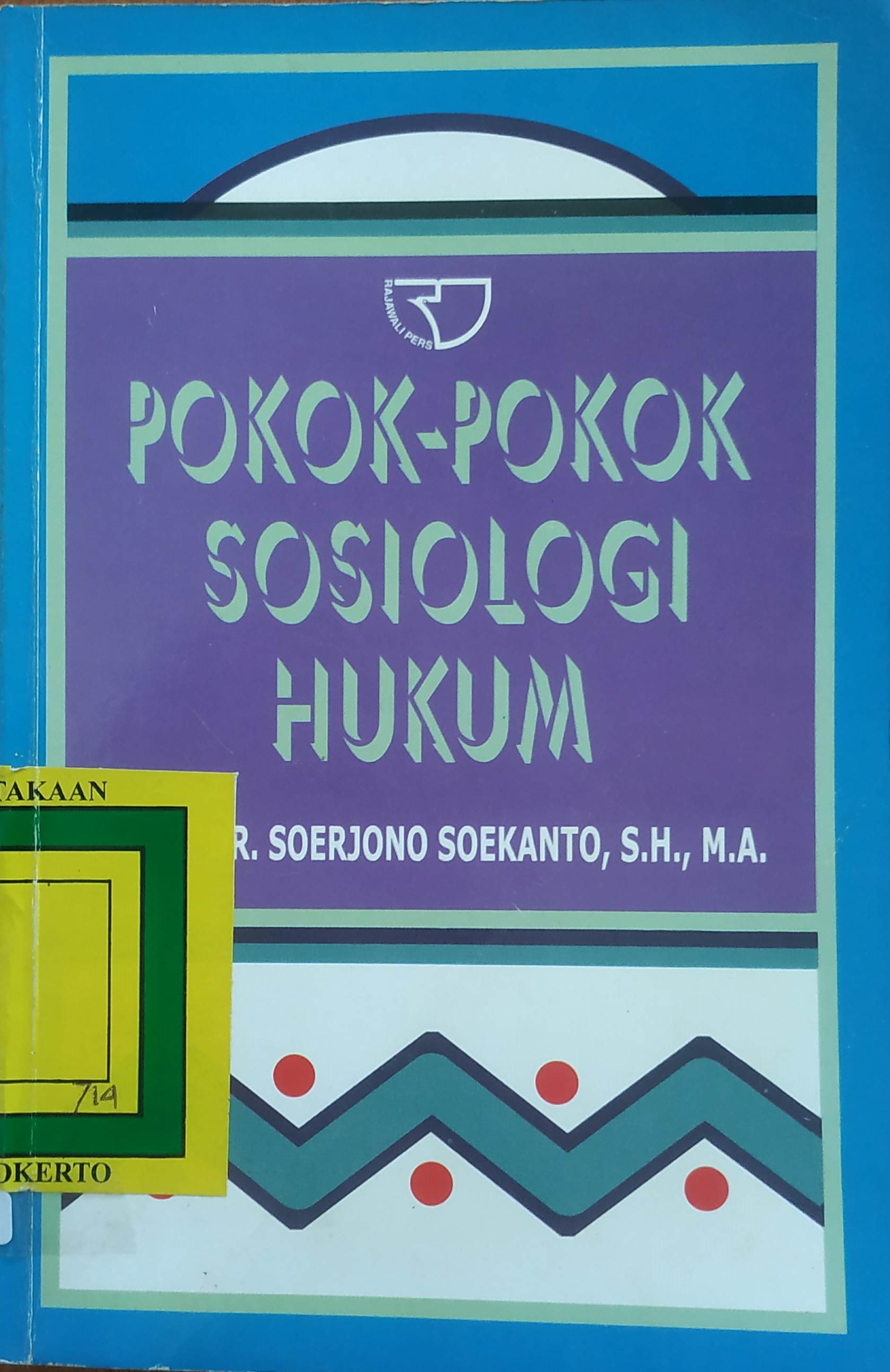 Cover Pokok – Pokok  Sosiologi Hukum