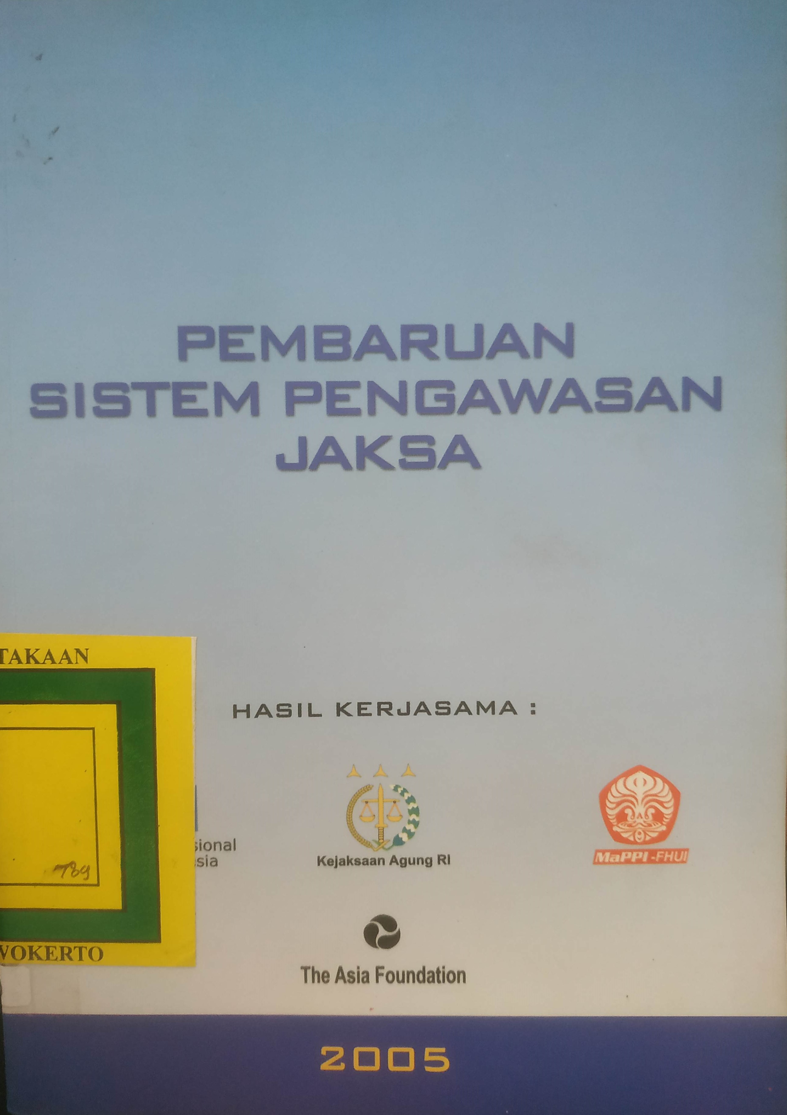 Cover Pembaruan Sistem Pengawasan Jaksa