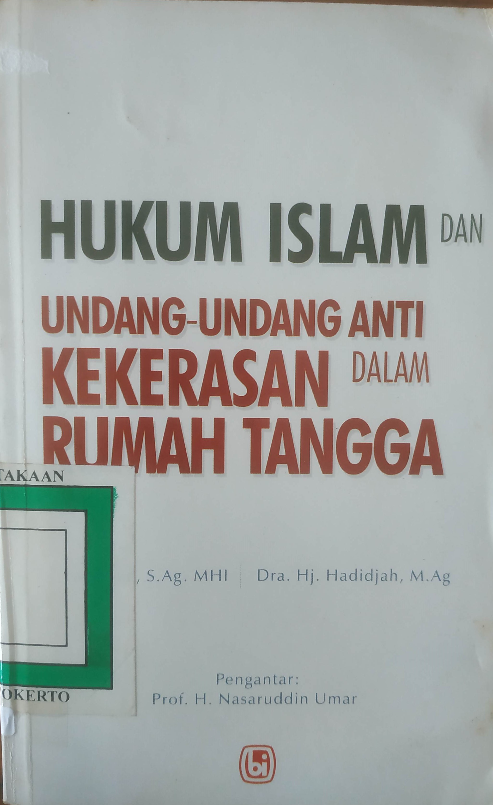 Cover Hukum Islam & Undang-undang Anti Kekerasan dalam Rumah Tangga