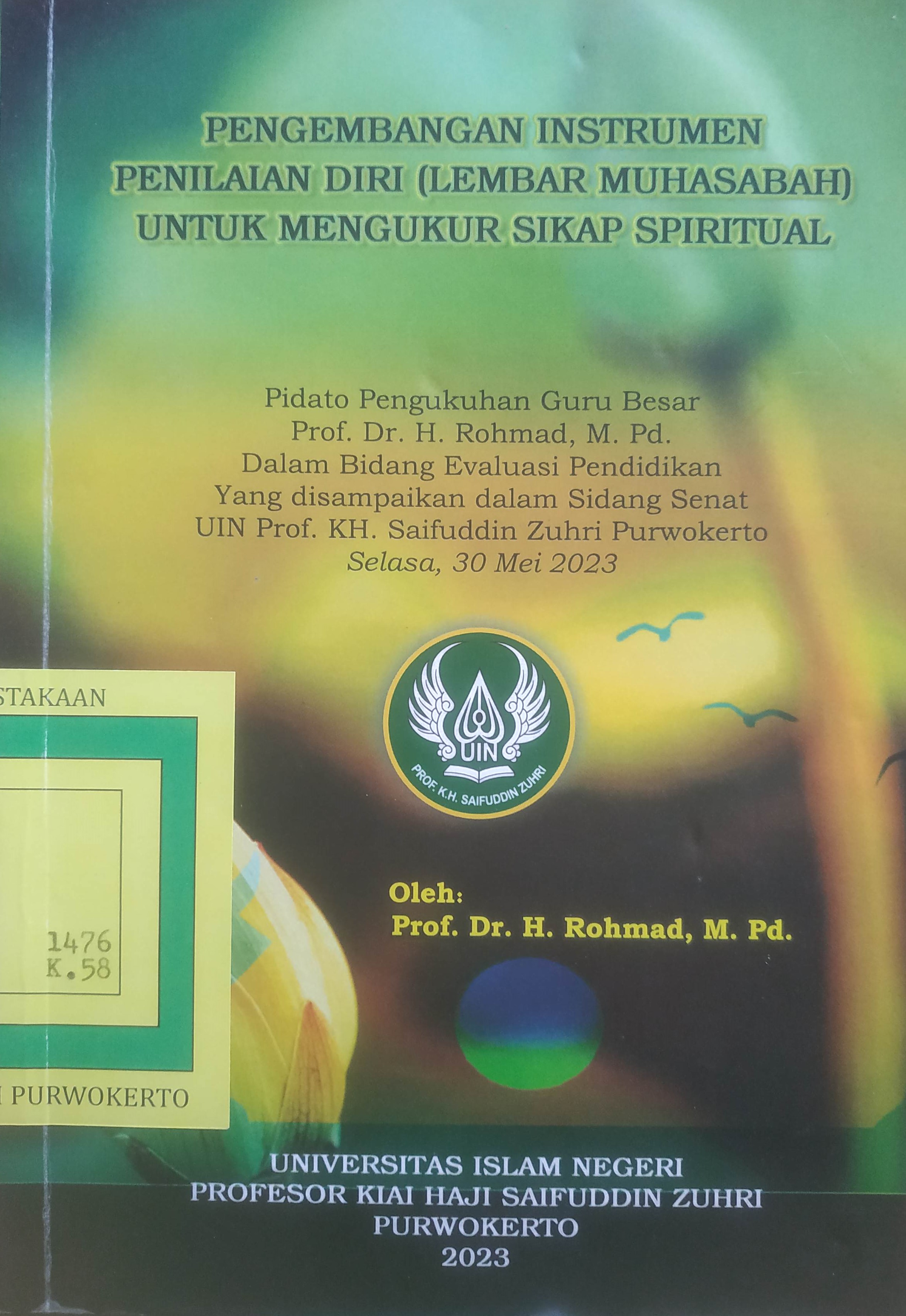 Cover Pengembangan Instrumen Penilaian Diri (Lembar Muhasabah) Untuk Mengukur Sikap Spiritual