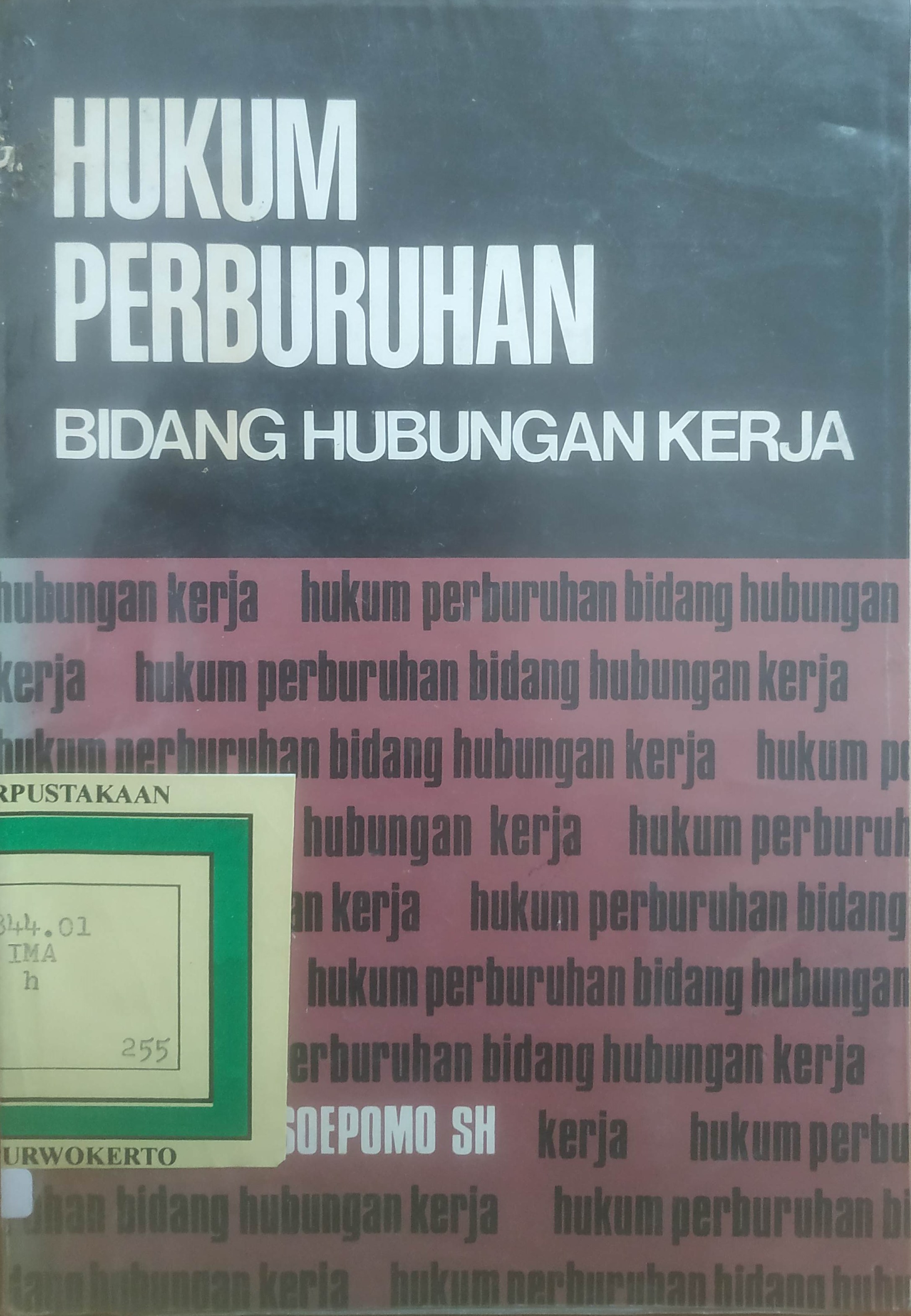 Cover Hukum Perburuhan Bidang Hubungan Kerja