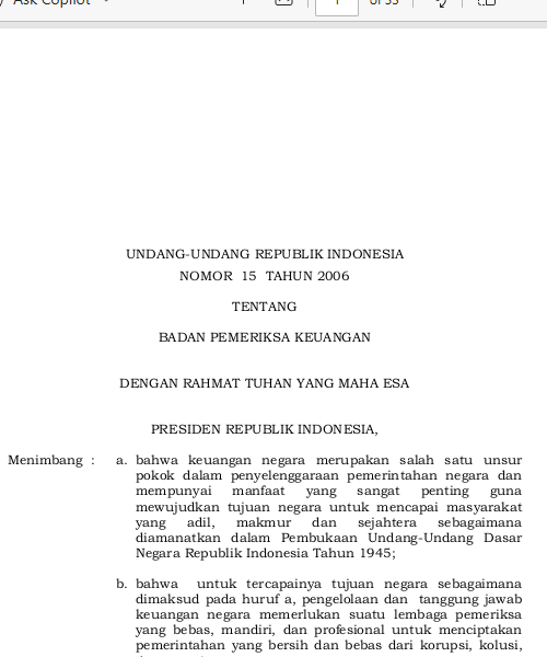 Cover Badan Pemeriksa Keuangan