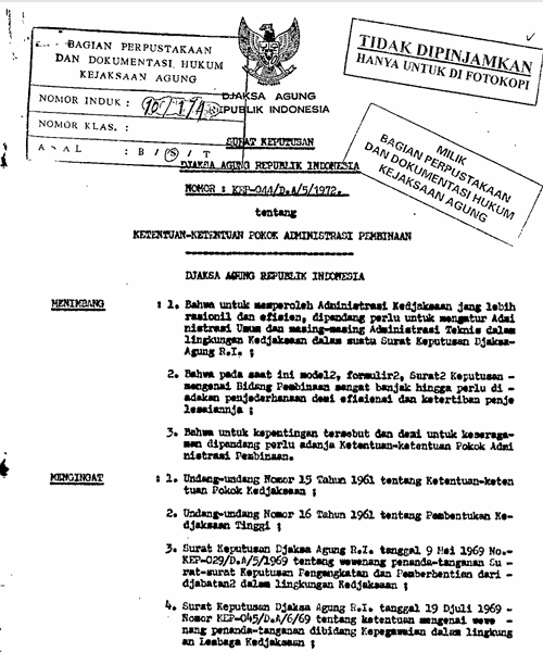 Cover KETENTUAN-KETENTUAN ADMINISTRASI PEMBINAAN