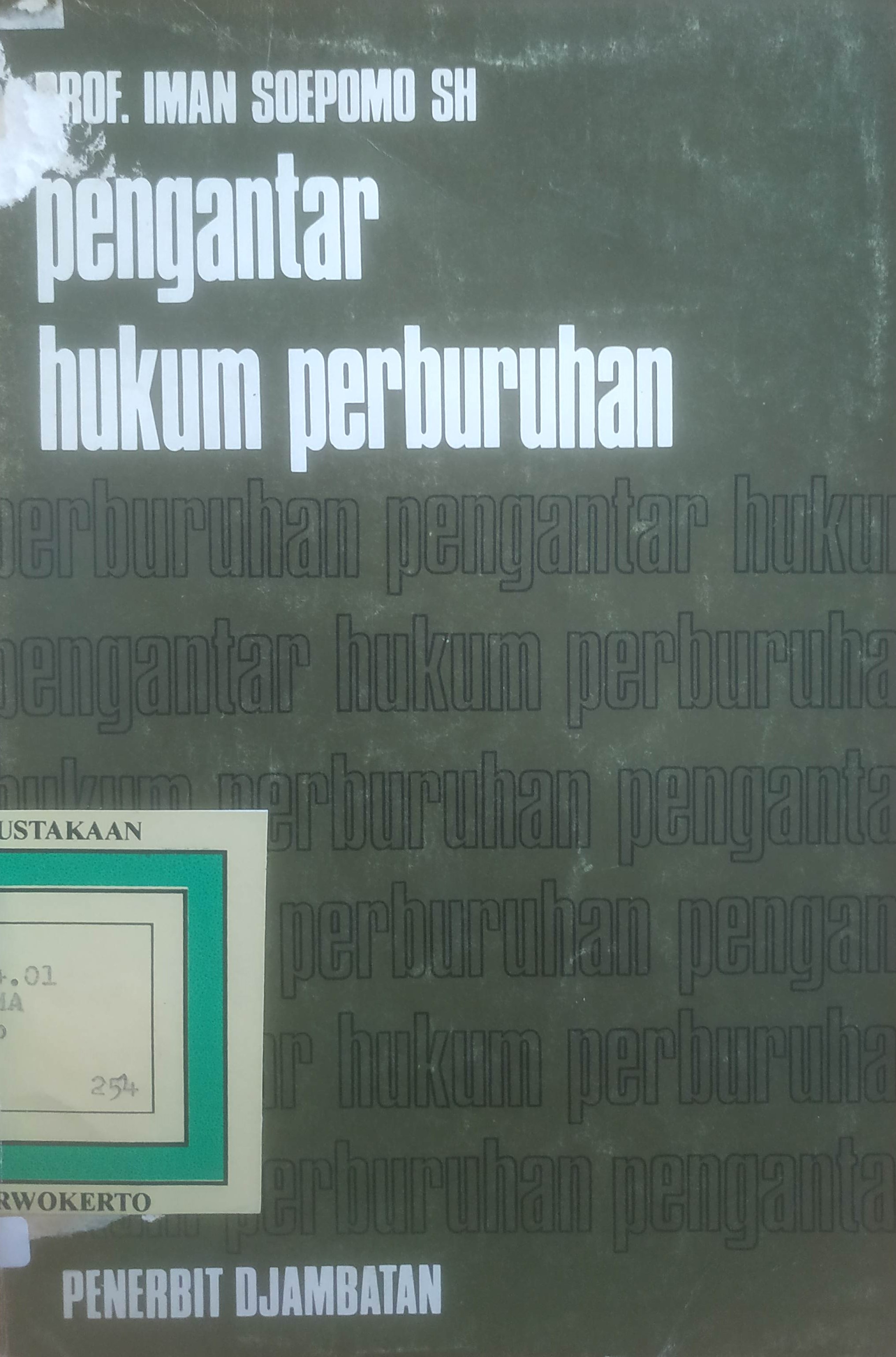 Cover Pengantar Hukum Perburuhan