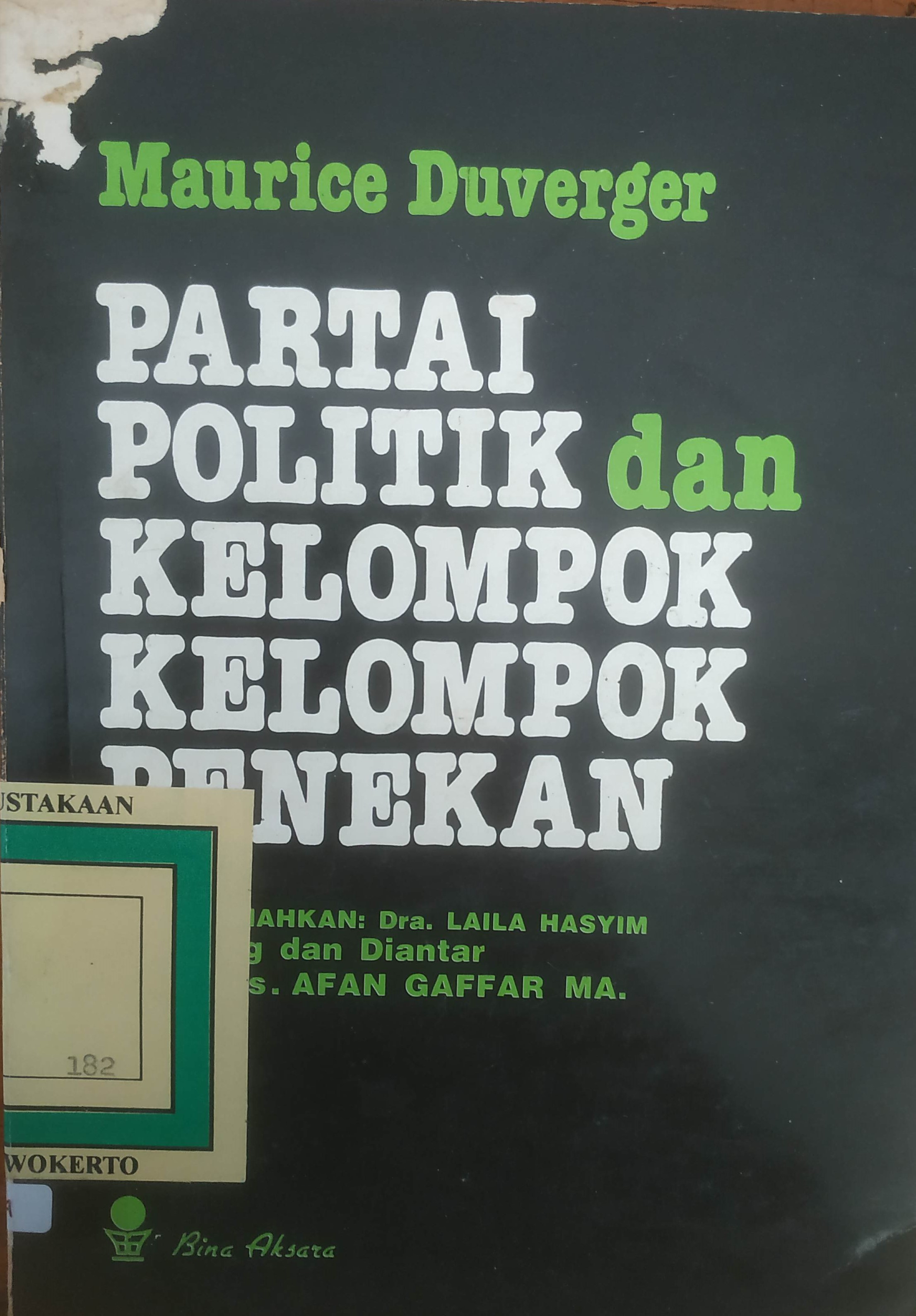 Cover Partai Politik dan Kelompok Penekan