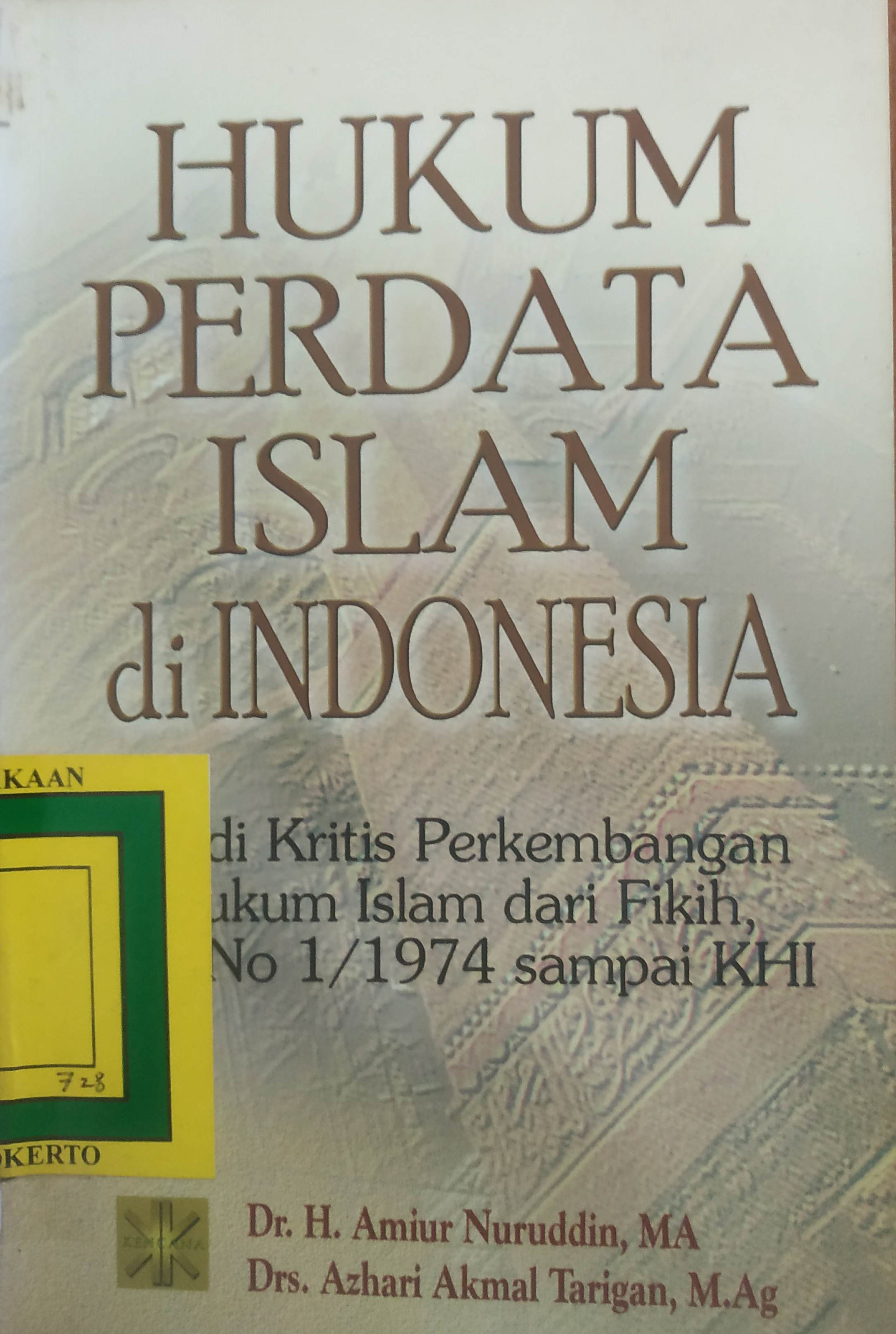 Cover Hukum Perdata Islam di Indonesia 