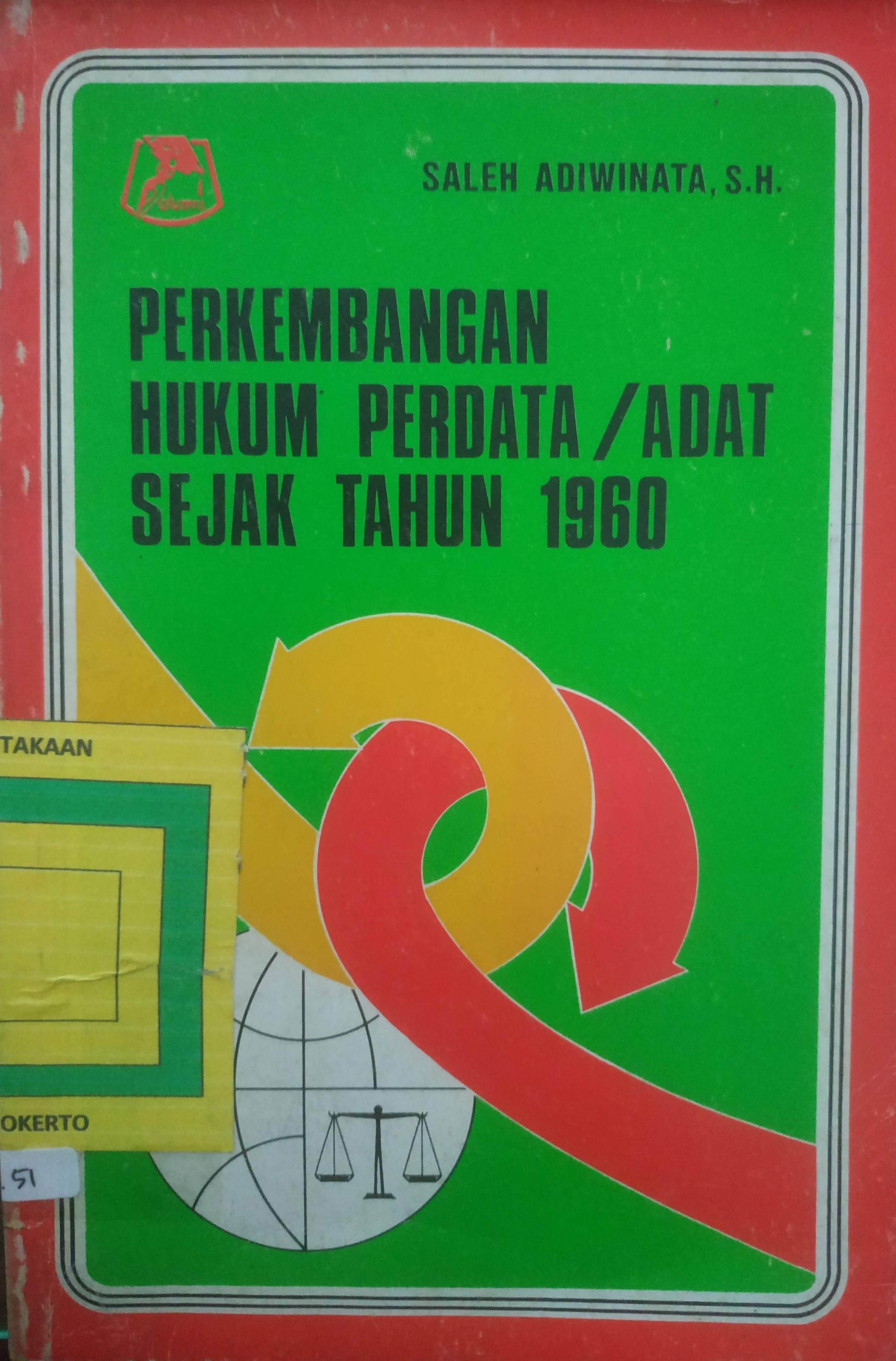 Cover Perkembangan Hukum Perdata atau Adat Sejak Tahun 1960