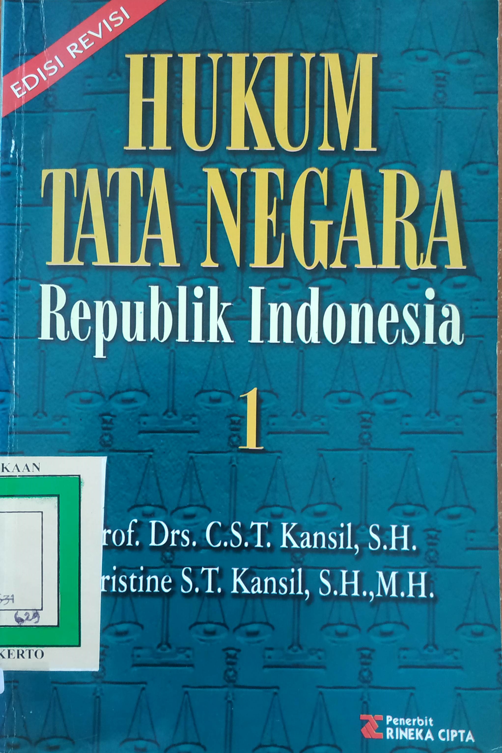Cover Hukum Tata Negara Republik Indonesia