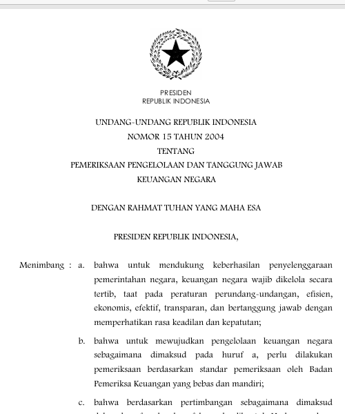 Cover Pemeriksaan Pengelolaan dan Tanggung Jawab Keuangan Negara