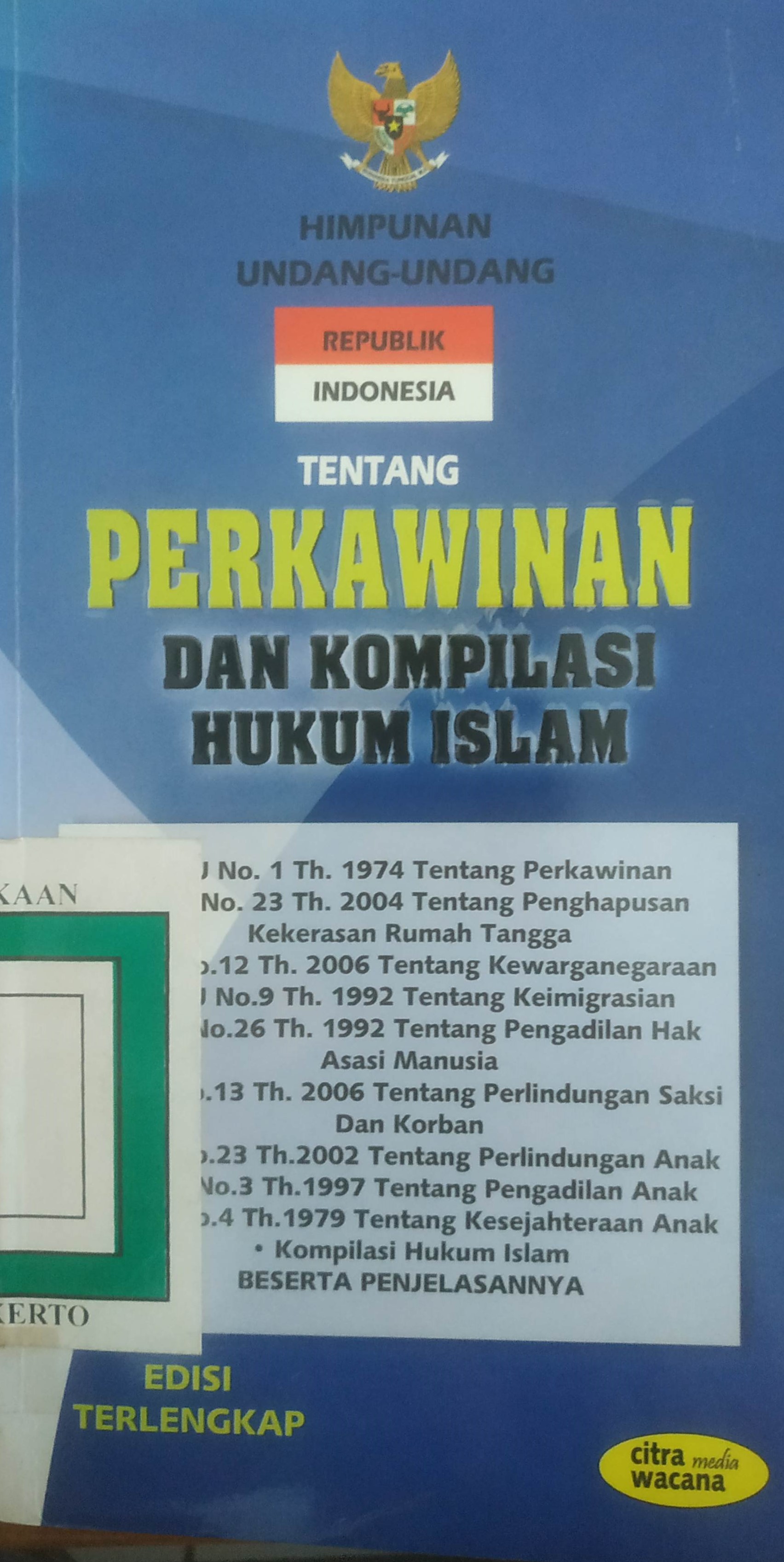 Cover Himpunan UURI tentang Perkawinan dan Kompilasi Hukum Islam
