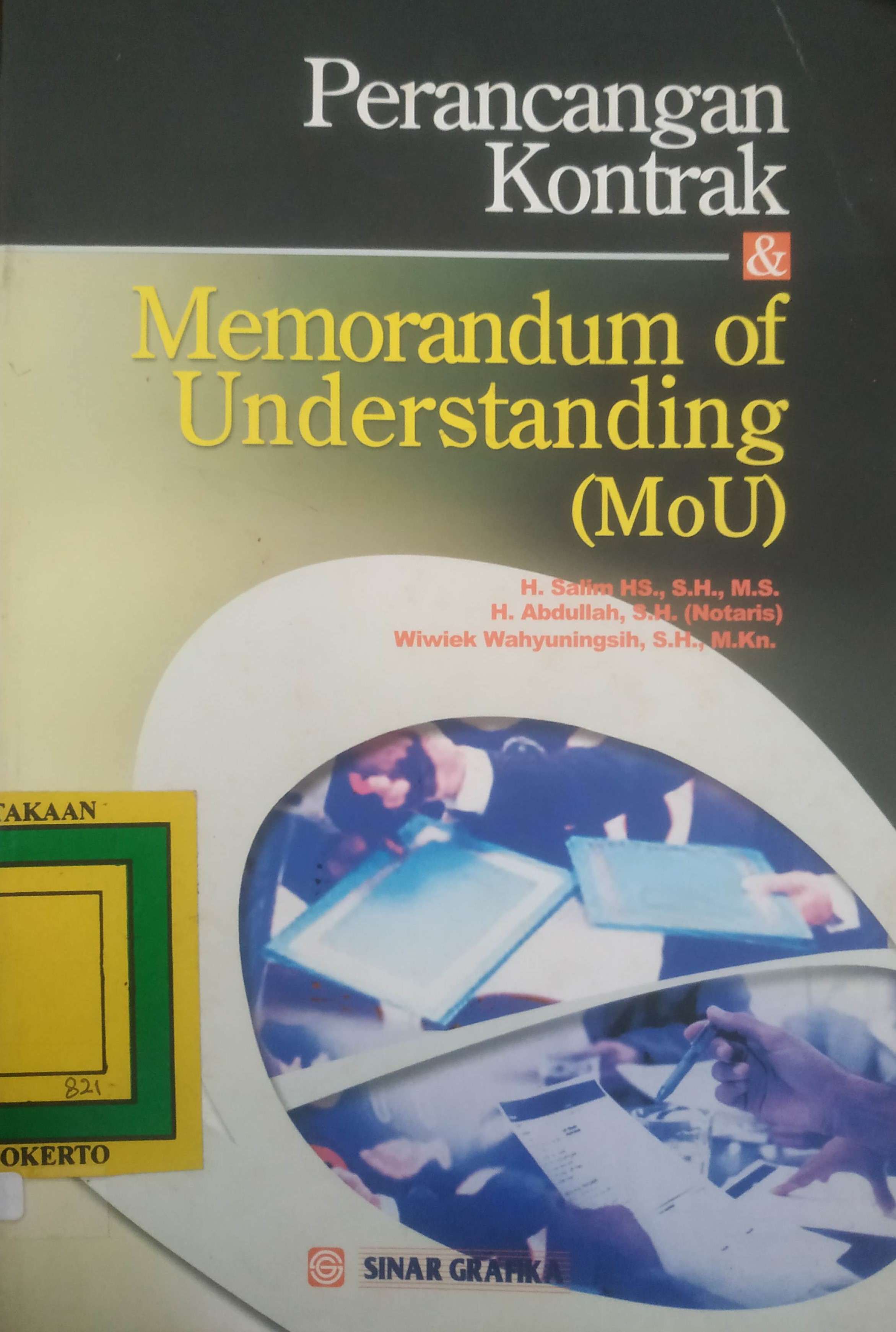 Cover Perancangan Kontrak dan Memorandum of Understanding (MoU)