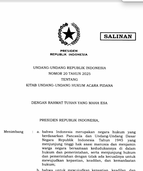 Cover Kitab Undang Undang Hukum Acara Pidana