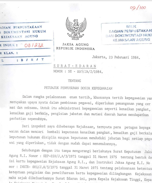 Cover PETUNJUK PEYUSUNAN DOSIR KEPEGAWAIAN