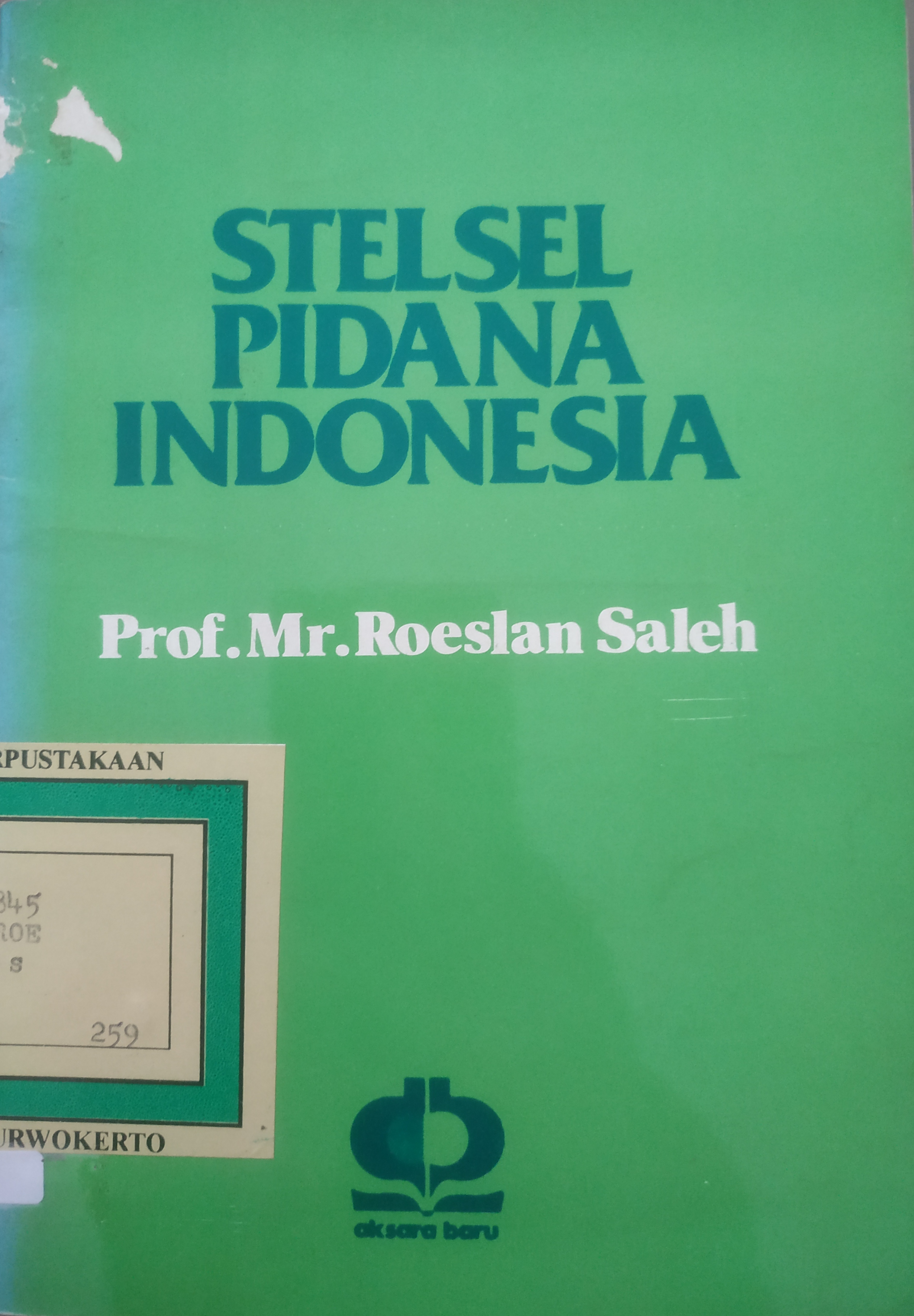 Cover Stelsel Pidana Indonesia