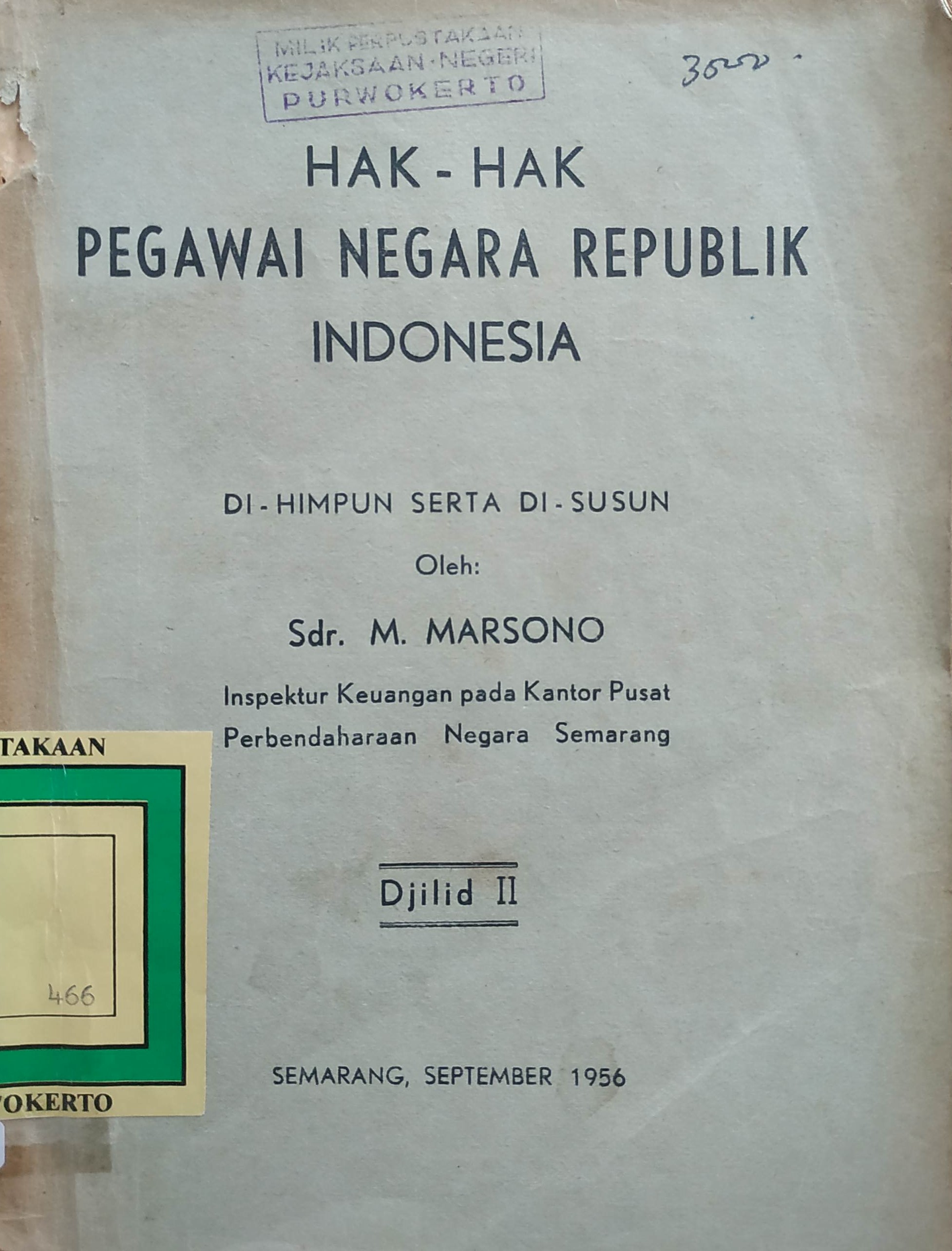 Cover Hak – hak pegawai Negara Republik Indonesia