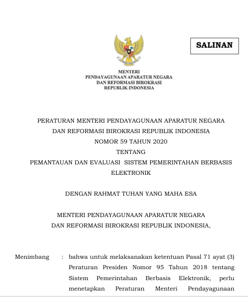 Cover Pemantauan dan Evaluasi Sistem Pemerintahan Berbasis Elektronik