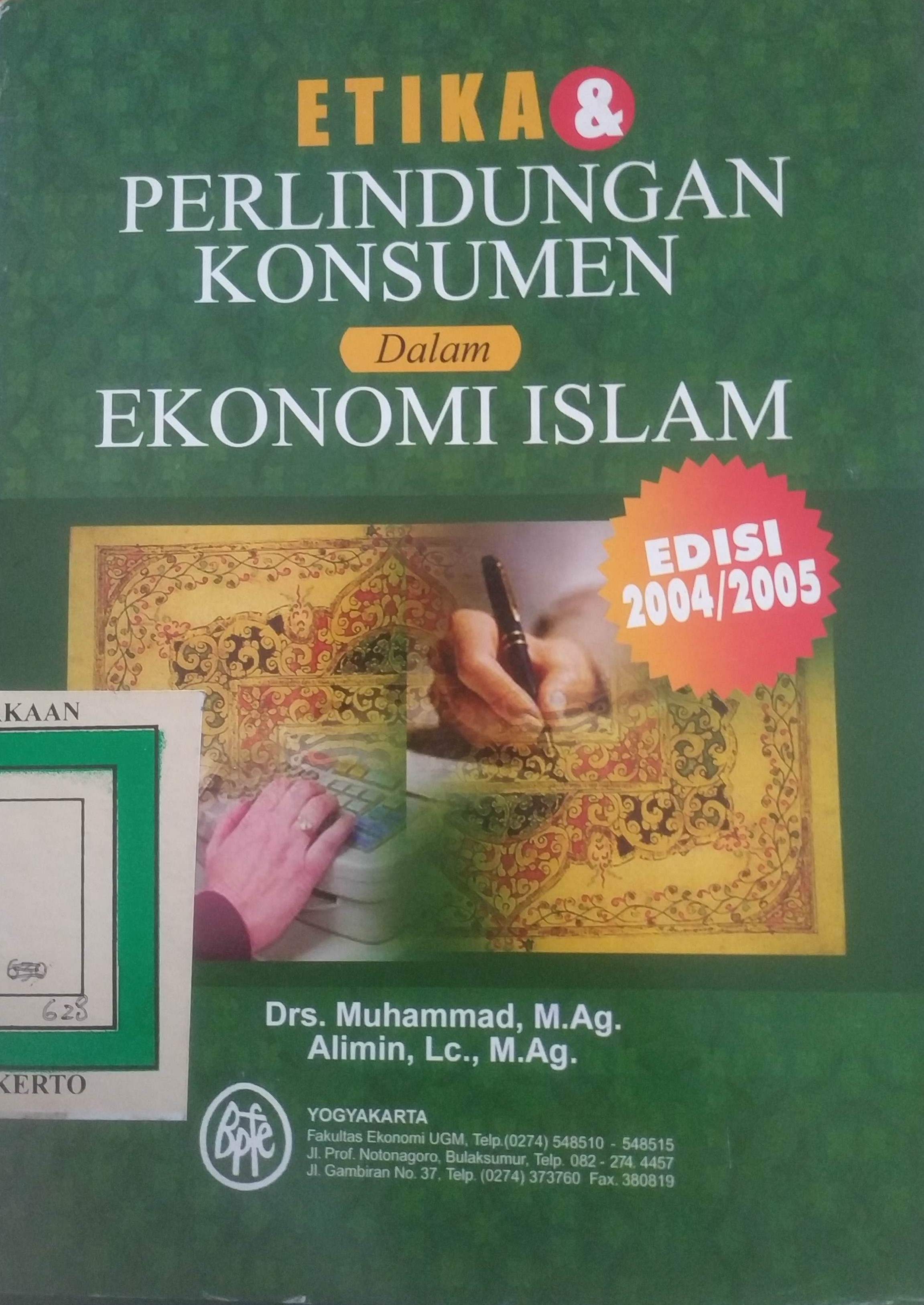Cover Etika dan Perlindungan Konsumen dan Ekonomi Islam