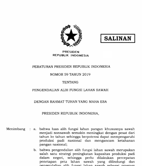 Cover Pengendalian Alih Fungsi Lahan Sawah