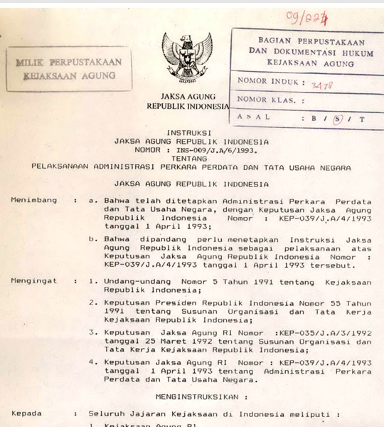 Cover PELAKSANAAN ADMINISTRASI PERKARA PERDATA DAN TATA USAHA NEGARA