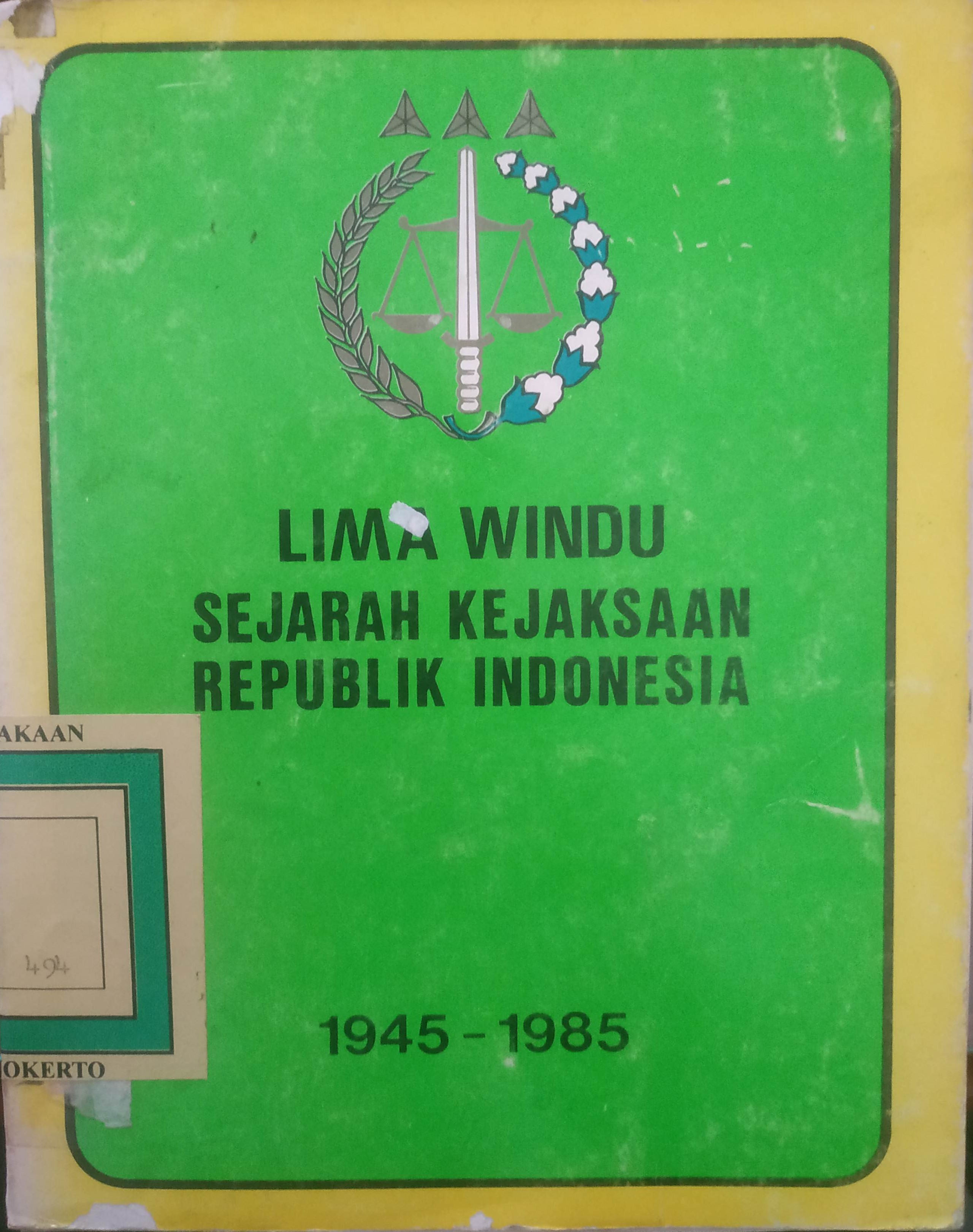 Cover Lima Windu Sejarah Kejaksaan R.I.