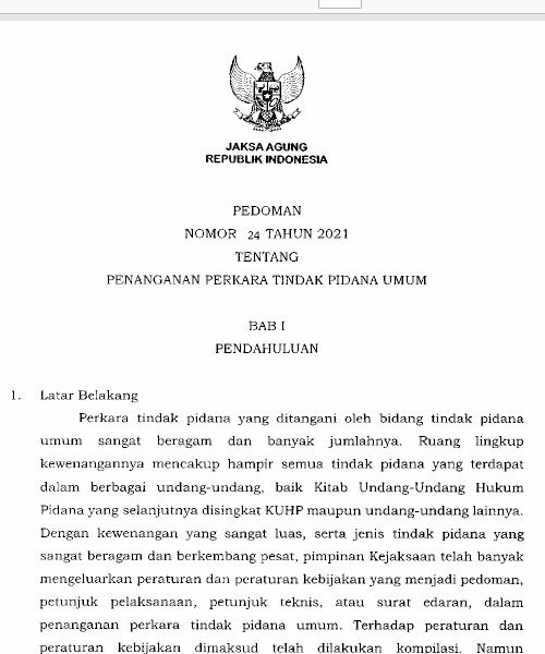 Cover PENANGANAN PERKARA TINDAK PIDANA UMUM
