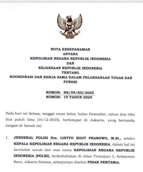 Cover KOORDINASI DAN KERJA SAMA DALAM FUNGSI DALAM PELAKSANAAN TUGAS DAN FUNGSI_POLRI