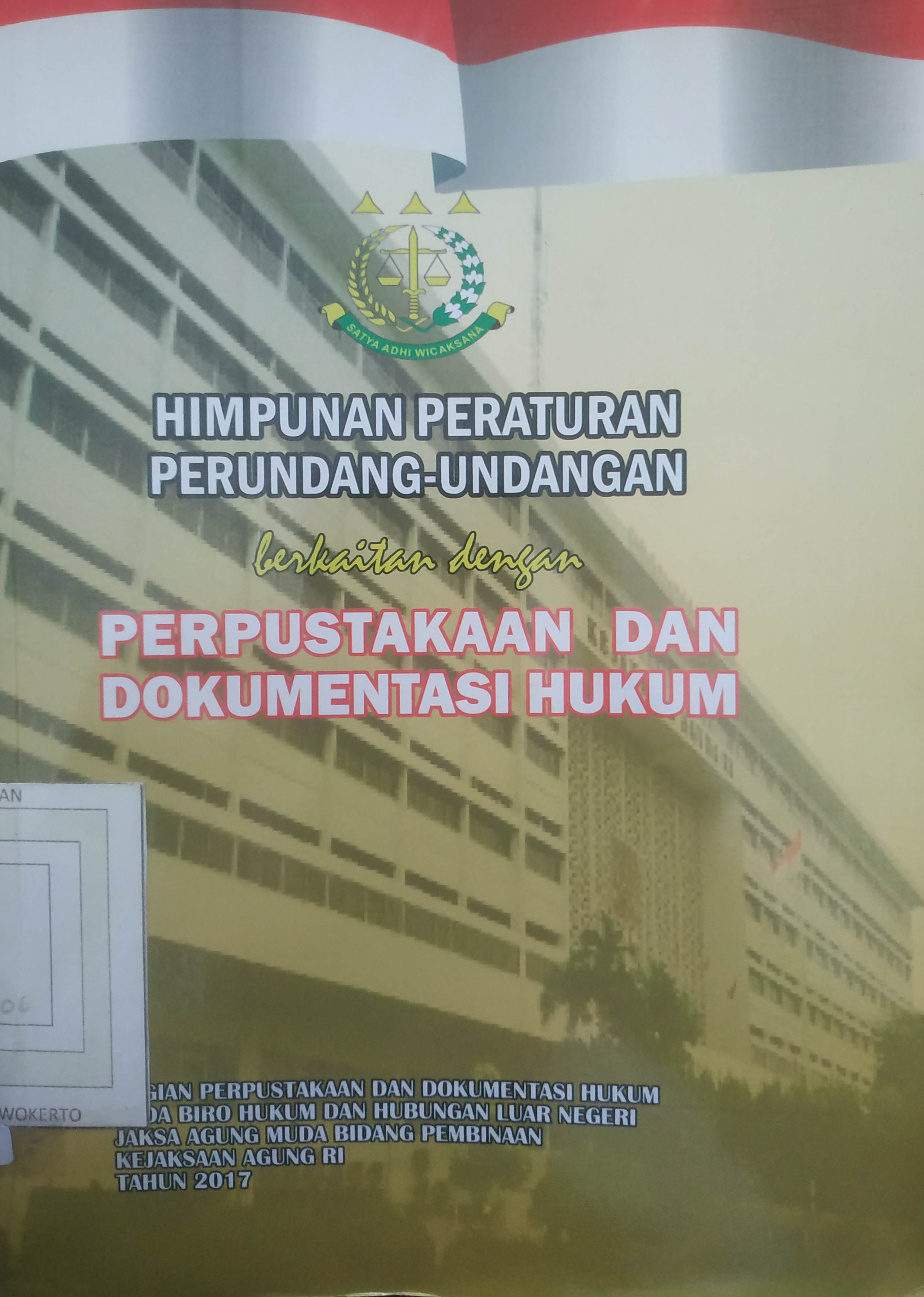 Cover Himpunan Peraturan Perundang Undangan berkaitan dengan Perpustakaan dan Dokumentasi Hukum 