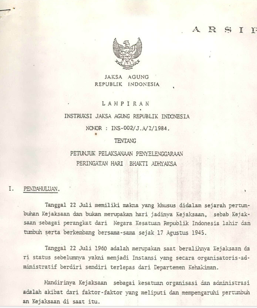 Cover LAMPIRAN PETUNJUK PELAKSANAAN PENYELENGARAAN PERINGATAN HARI BHAKTI ADYAKSA