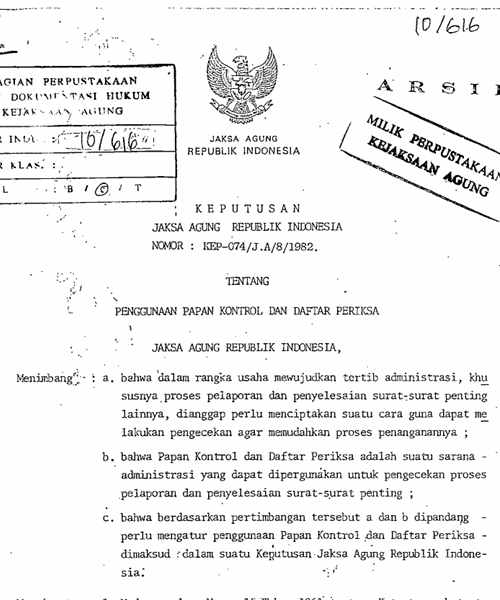 Cover PENGGUNAAN PAPAN KONTROL DAN DAFTAR PERIKSA