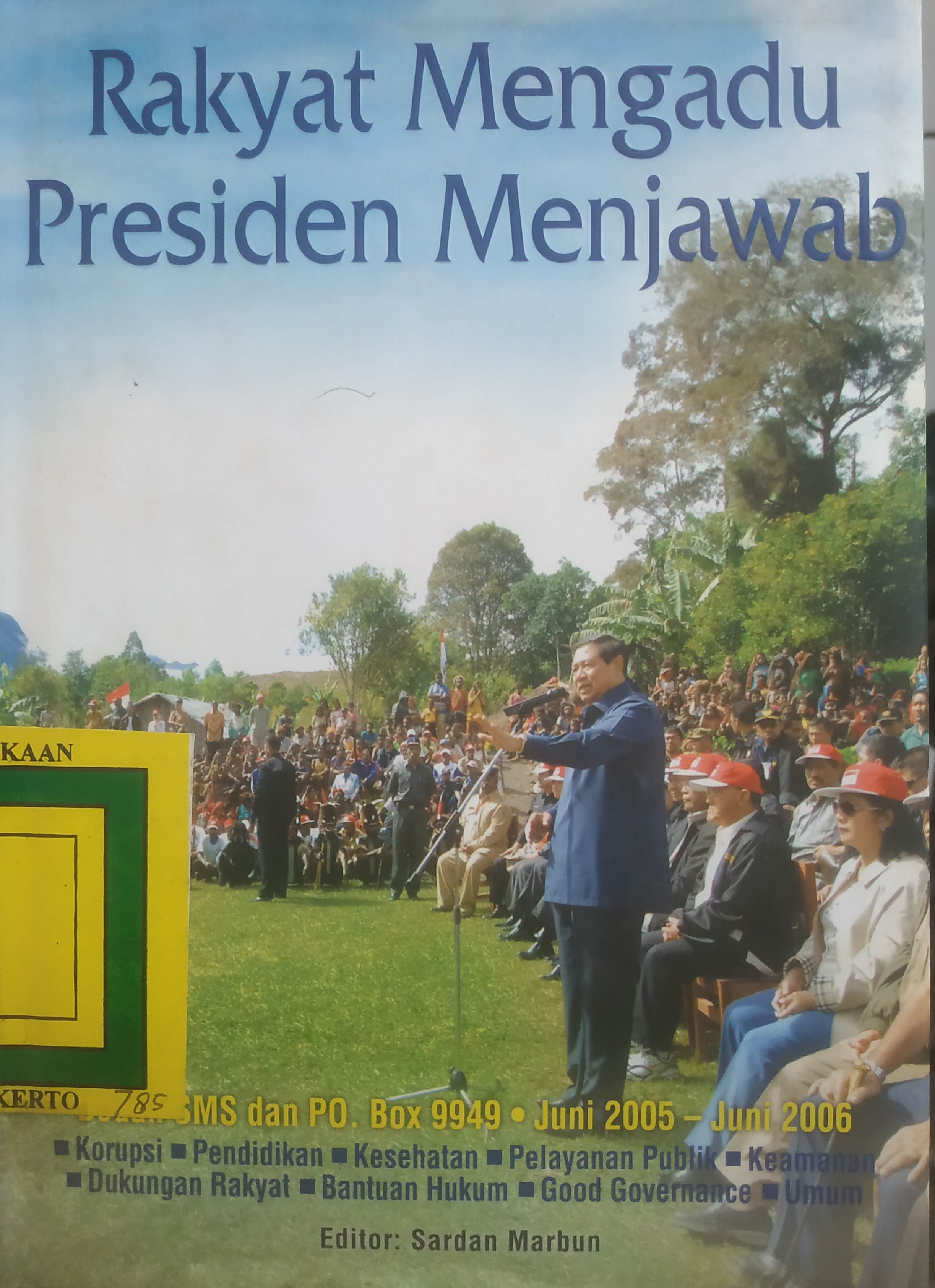 Cover Rakyat mengadu Presiden menjawab