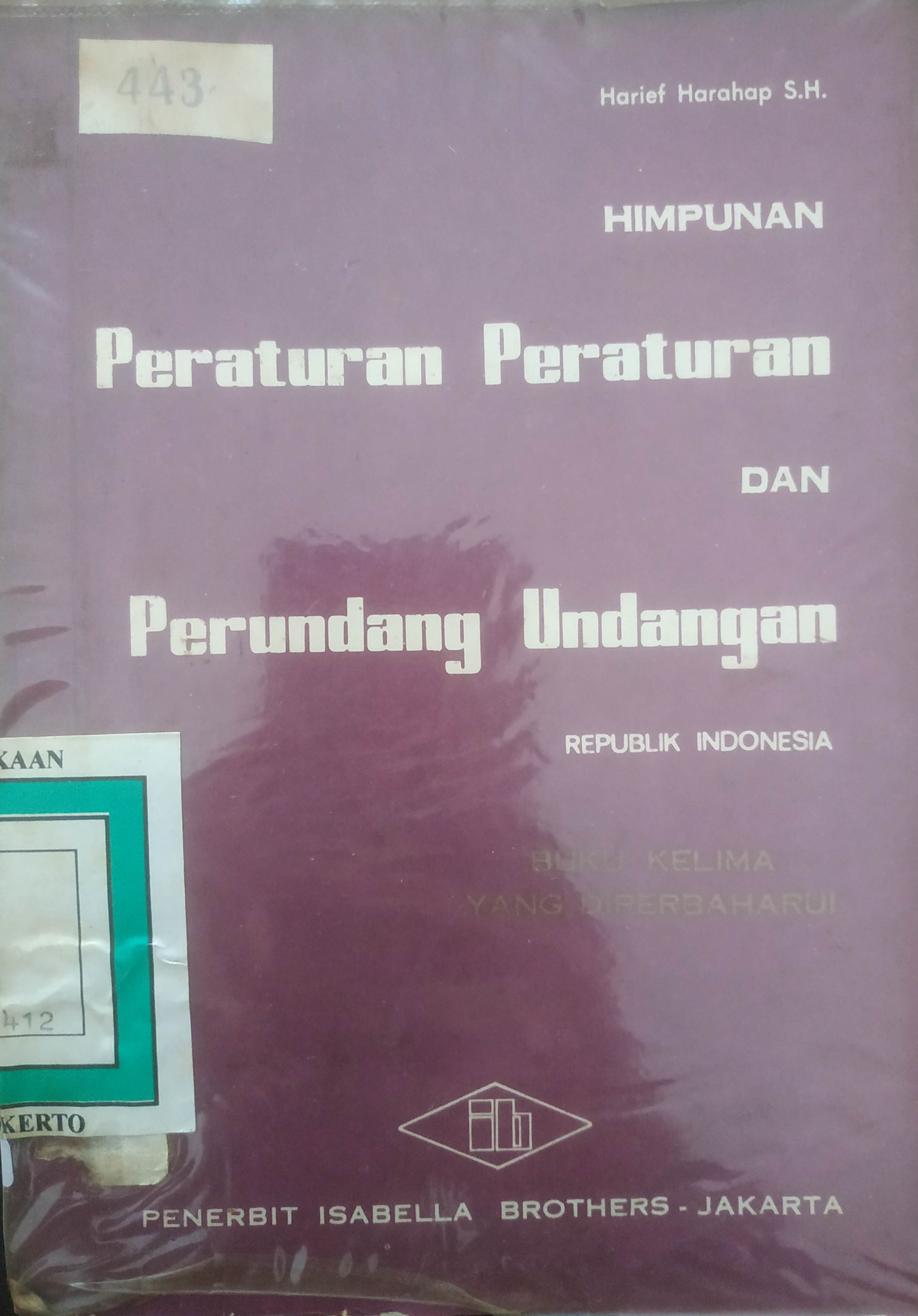 Cover Himpunan Peraturan-Peraturan dan Perundang-undangan Republik Indonesia Buku Ke-V (yang diperbaharui)