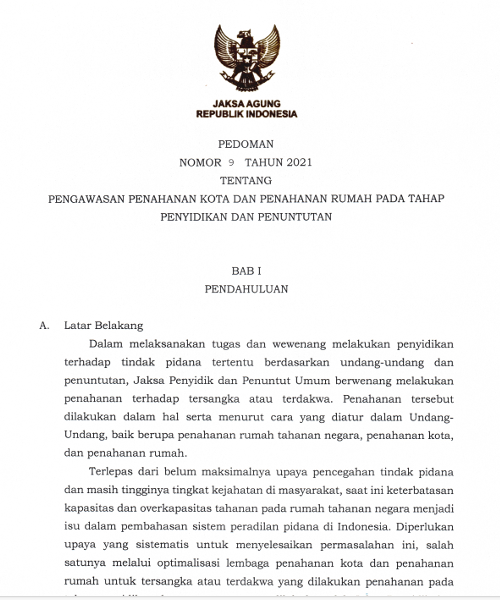 Cover PENGAWASAN PENAHANAN KOTA DAN PENAHANAN RUMAH PADA TAHAP PENYIDIKAN DAN PENUNTUTAN